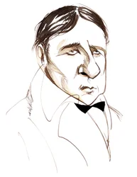 Jean Auguste Dominique Ingres, French artist and senator, professor at the École des Beaux-Arts, and director of the French Academy in Rome, caricature
